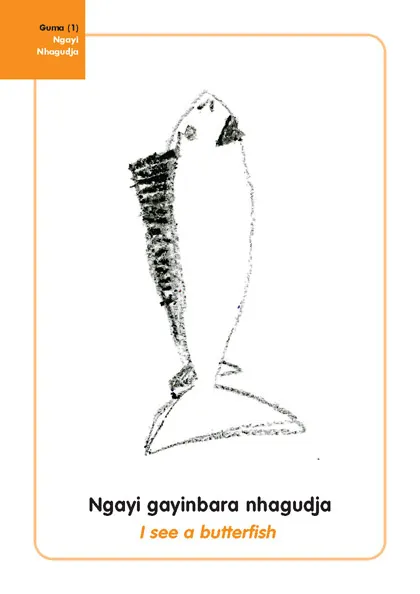 childs crayon drawing of a butterfish